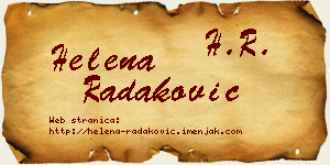 Helena Radaković vizit kartica